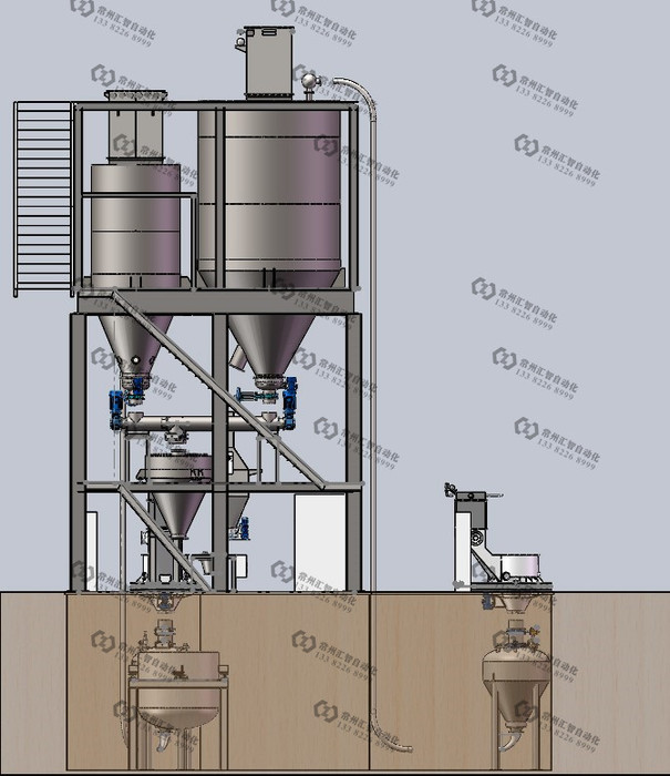 软磁永磁铁氧体粉料自动配料生产线